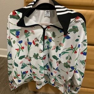 Adidas Zip Up Floral Jacket